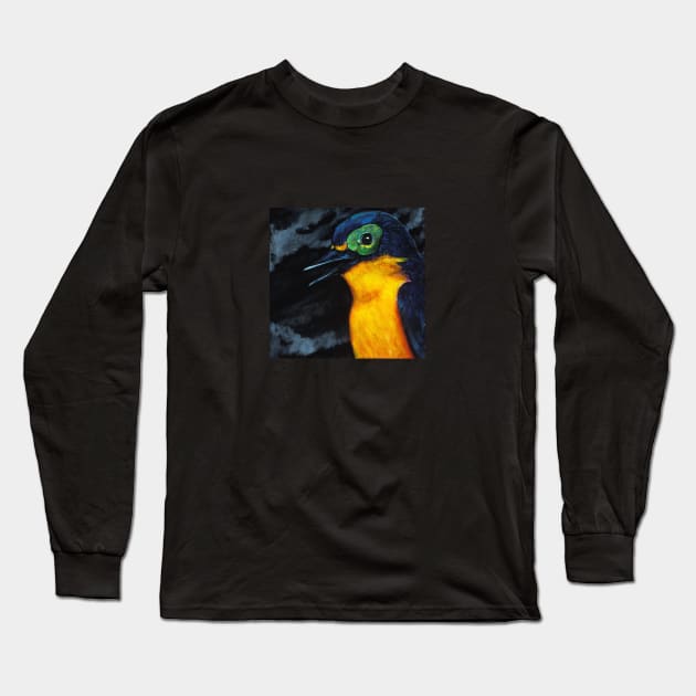 Green wattle eye Long Sleeve T-Shirt by AmyKalish